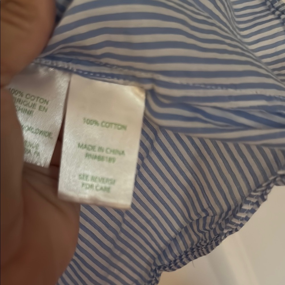 Lilly Pulitzer Blue Boxy Ruffled Polo Blouse - Picture 3 of 3